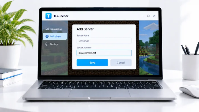 TLauncher Server IP address entry screen